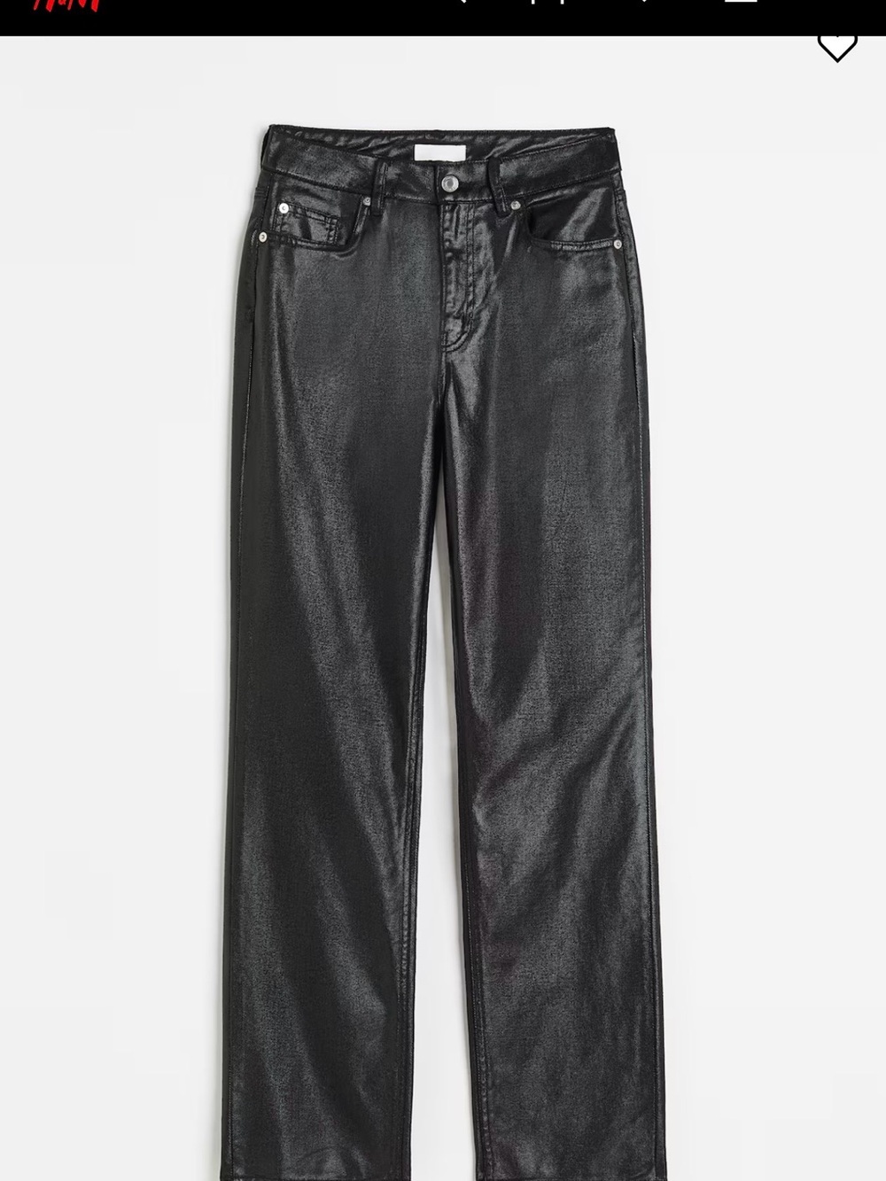 H&M COATED JEANS